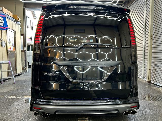 セレナ ハイウェイスター　Ｖセレクション＋セーフティ　ＳＨＶ　ロジャムエアロロジャム４本出しマフラー　フルセグナビＢｌｕｅｔｏｏｔｈバックカメラフリップダウンモニター　両側電動スライドドア　グノーシス１９インチアルミ　セラミックコーティング施工　スマートキー（19枚目）