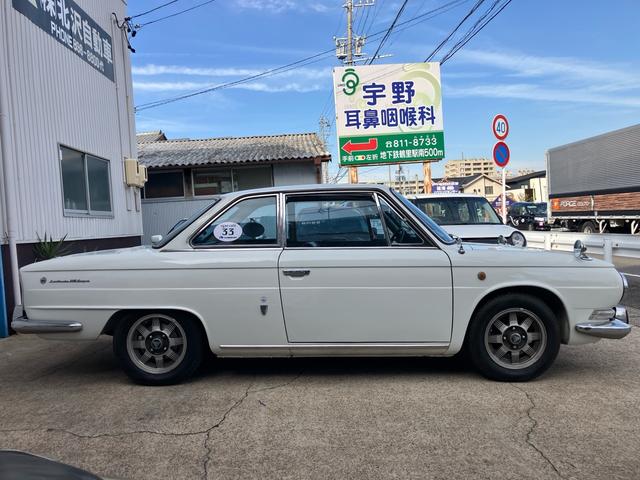 コンテッサ 1300 クーペ 社外アルミ 走行24683Km 8トラ 社外ラジオ 車検整備付 4速ミッション ホワイト PD300(10枚目)