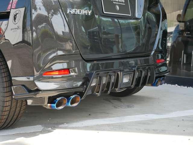 ルーミー カスタムＧ　新品Ｒｏｗｅｎエアロ　新品４本出しマフラー　新品ＷＯＲＫ１７インチＡＷ　新品ＲＳＲダウンサス　全周囲カメラ　前後ドラレコ　シートヒーター　禁煙　追加カスタムオーダー可（17枚目）