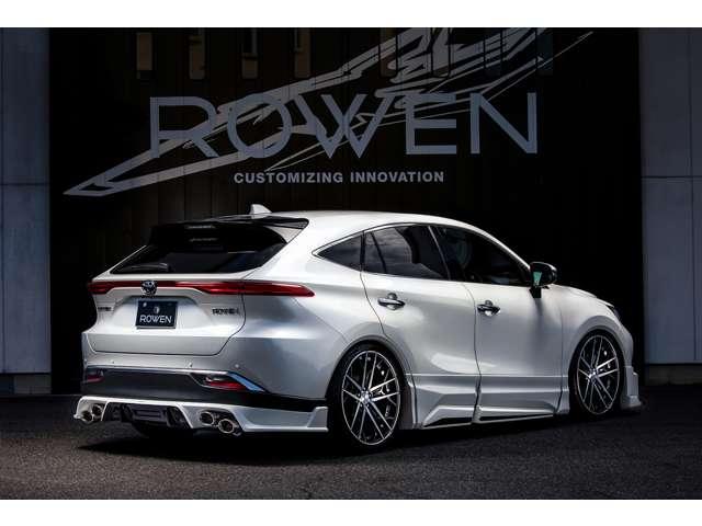 ハリアー G ROWENエアロ 4本出しマフラー 21AW 車高調  Tセーフティ Dオーディオ Bカメラ 追加カスタムオーダー可(5枚目)