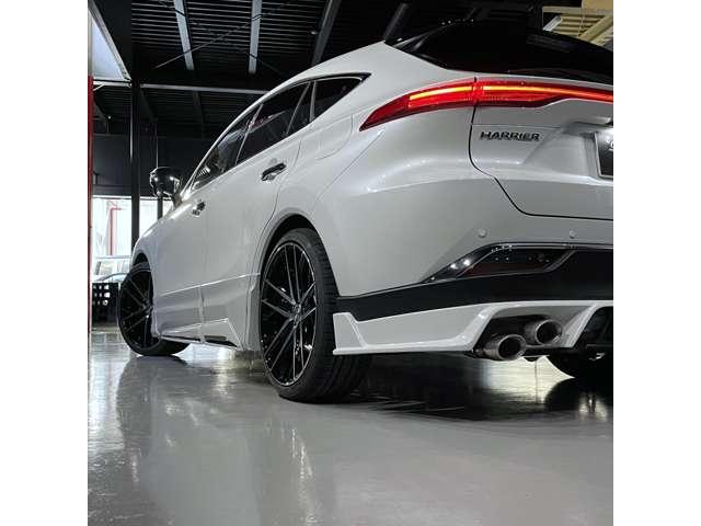 ハリアー G ROWENエアロ 4本出しマフラー 21AW 車高調  Tセーフティ Dオーディオ Bカメラ 追加カスタムオーダー可(10枚目)