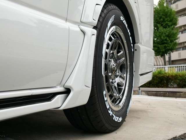 ハイエースバン スーパーGL ダークプライムII ロングボディ ROWENボディKIT 玄武ダウンKIT WORK16AW ファルケンタイヤ 全周囲カメラ Dミラー 全周囲カメラ 追加カスタムオーダー可(7枚目)