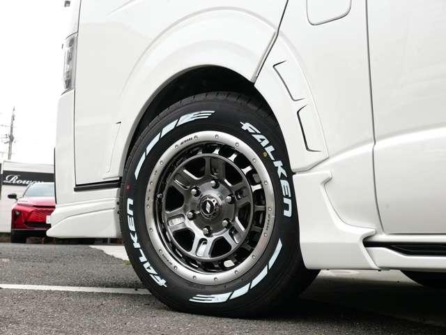 ハイエースバン スーパーGL ダークプライムII ロングボディ ROWENボディKIT 玄武ダウンKIT WORK16AW ファルケンタイヤ 全周囲カメラ Dミラー 全周囲カメラ 追加カスタムオーダー可(10枚目)