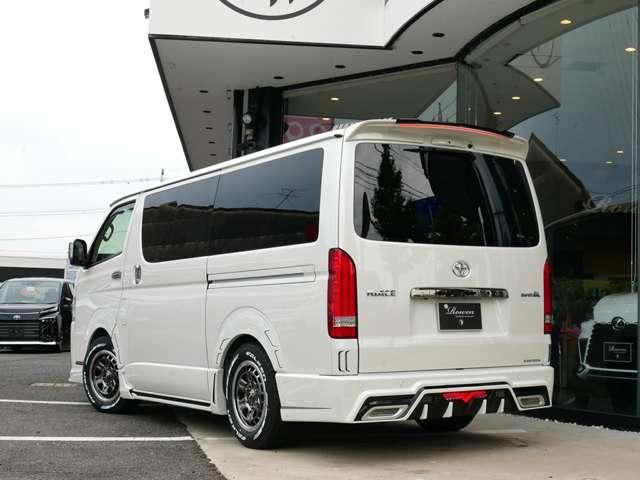 ハイエースバン スーパーGL ダークプライムII ロングボディ ROWENボディKIT 玄武ダウンKIT WORK16AW ファルケンタイヤ 全周囲カメラ Dミラー 全周囲カメラ 追加カスタムオーダー可(11枚目)