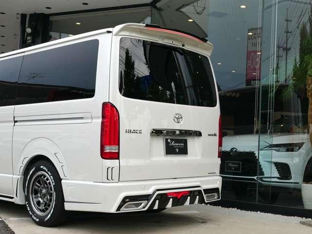 ハイエースバン スーパーGL ダークプライムII ロングボディ ROWENボディKIT 玄武ダウンKIT WORK16AW ファルケンタイヤ 全周囲カメラ Dミラー 全周囲カメラ 追加カスタムオーダー可(14枚目)