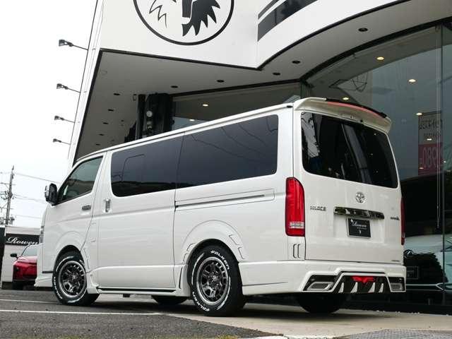 ハイエースバン スーパーGL ダークプライムII ロングボディ ROWENボディKIT 玄武ダウンKIT WORK16AW ファルケンタイヤ 全周囲カメラ Dミラー 全周囲カメラ 追加カスタムオーダー可(18枚目)