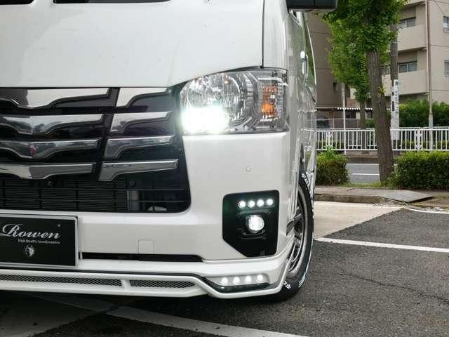 ハイエースバン スーパーGL ダークプライムII ロングボディ ROWENボディKIT 玄武ダウンKIT WORK16AW ファルケンタイヤ 全周囲カメラ Dミラー 全周囲カメラ 追加カスタムオーダー可(21枚目)