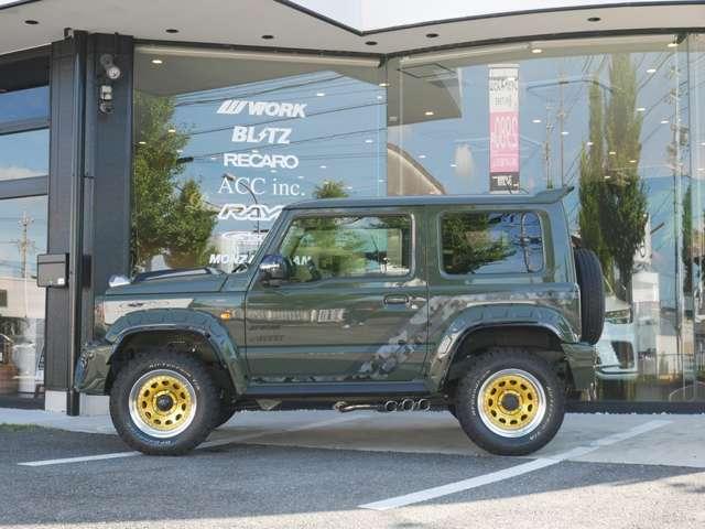 ジムニーシエラ JC Rowenボディキット Rowen3本出しマフラー 1inchリフトUP WORK16inAW ATタイヤ LEDテール 追加カスタムオーダー可(3枚目)