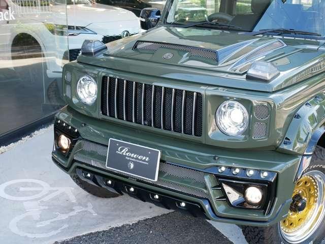 ジムニーシエラ JC Rowenボディキット Rowen3本出しマフラー 1inchリフトUP WORK16inAW ATタイヤ LEDテール 追加カスタムオーダー可(4枚目)