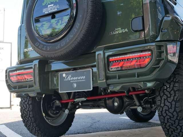 ジムニーシエラ JC Rowenボディキット Rowen3本出しマフラー 1inchリフトUP WORK16inAW ATタイヤ LEDテール 追加カスタムオーダー可(15枚目)