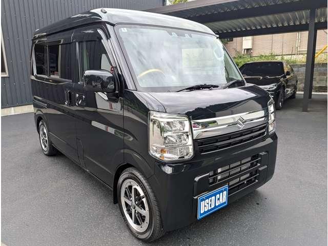 エブリイ ジョインターボ　ハイルーフ　４ＷＤ　ライトカスタム／当店デモカー社外品数点付／ローダウン／黒革調シート／１４ＲＸ－２アルミ／ワイドナビ地デジ／ＬＥＤ／ＹＯＫＯＨＡＭＡラジアルＳ３０６タイヤ／オプション４０万付き／リヤスポイラー／ダッシュ（3枚目）