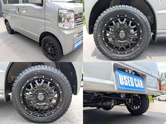 エブリイ ジョインターボ　ハイルーフ　４ＷＤ　リフトＵＰ／黒革調シート／１４ＭＵＤアルミ／ＬＥＤ／ライトカスタム／ワイドナビ／ＹＯＫＯＨＡＭＡジオランダーオールテレーンタイヤ／オプション４０万付き／オールＬＥＤ／リヤスポイラー／ジュータンマット／（6枚目）