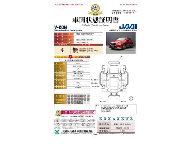 車両状態評価書