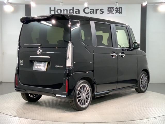 N-BOXカスタム ターボ H SENSING 新車保証 試乗車 ワンオ-ナ- ナビLXU-242NBi TV Rカメラ マルチビュ- CD録音 BTオ-ディオ DVD シ-トヒ-タ- ETC LEDライト 両側電動ドア VSA(50枚目)