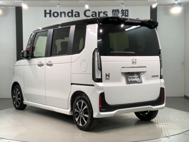 N-BOXカスタム コーディネートスタイル H SENSING 2ト-ン 新車保証 試乗車 ワンオーナー ナビLXU-242NBi TV Rカメラ CD録音 BTオ-ディオ DVD シートヒーター ETC LEDライト VSA 両側電動ドア(48枚目)