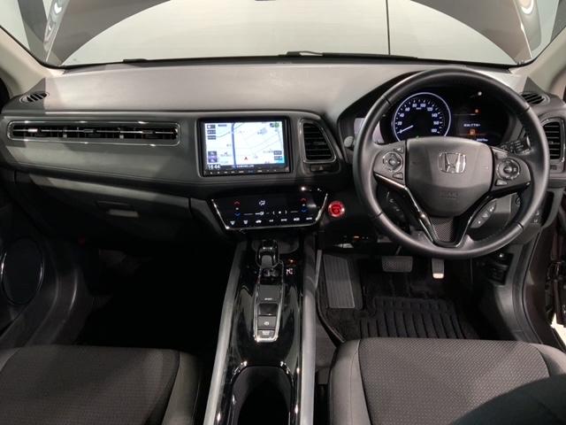 ヴェゼル ハイブリッドＸ・ホンダセンシング　最長５年保証　ワンオ－ナ－　ナビＶＸＭ－１９５ＶＦＥｉ　ＴＶ　Ｒカメラ　ＢＴオ－ディオ　ＤＶＤ　ＥＴＣ　ＬＥＤライト　ＶＳＡ　クルコン　アルミ　スマ－トキ－　盗難防止装置　整備記録簿　ＡＡＣ　１オナ（9枚目）