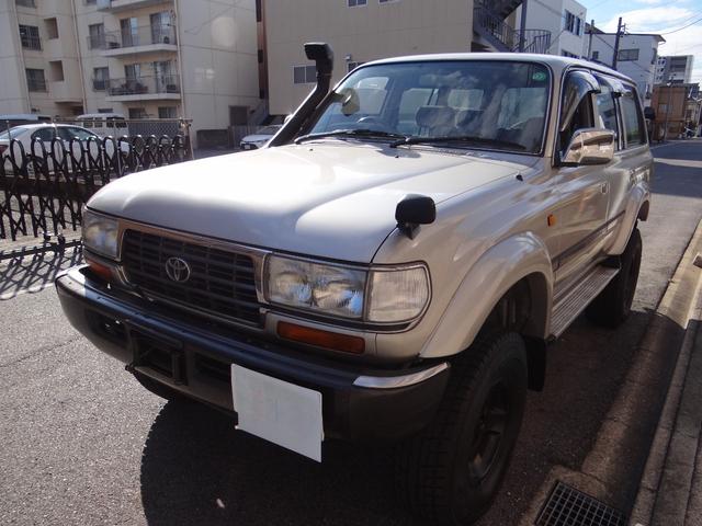 ランドクルーザー８０ ＧＸ　１ＨＤ－Ｔ、ＧＸターボ、２４バルブターボ最終型、Ｆ５速、ＦＲデフロック、リヤゲート観音開き、シートヒーター、５インチＵＰ、シュノーケル、ナビテレビ、バックモニター、禁煙車、（2枚目）