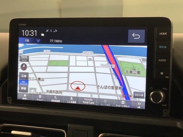 フリード クロスター ホンダセンシング 新車保証継承 禁煙 当社デモカー ナビ BTオーディオ TV サイド+カーテンエアバック アルミ LEDヘッド フォグ シートヒーター クルコン 障害物センサー 両側電動スライドドア(6枚目)