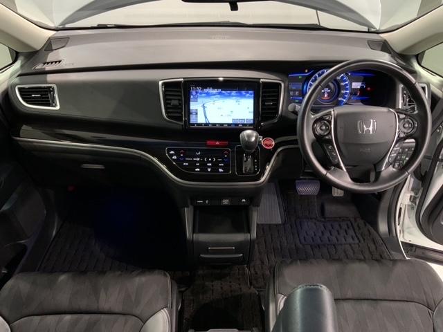 オデッセイハイブリッド ハイブリッドアブソルート・ＥＸホンダセンシング　最長５年保証　ナビ　Ｒ席モニター　マルチビュカメラ　ＣＤ　ＤＶＤ　ＢＴオーディオ　音楽録音　ＴＶ　アルミ　ＬＥＤヘッド　シートヒ－タ－　パワーシート　ワンオーナー　禁煙　障害物センサー　両側電動ドア（10枚目）