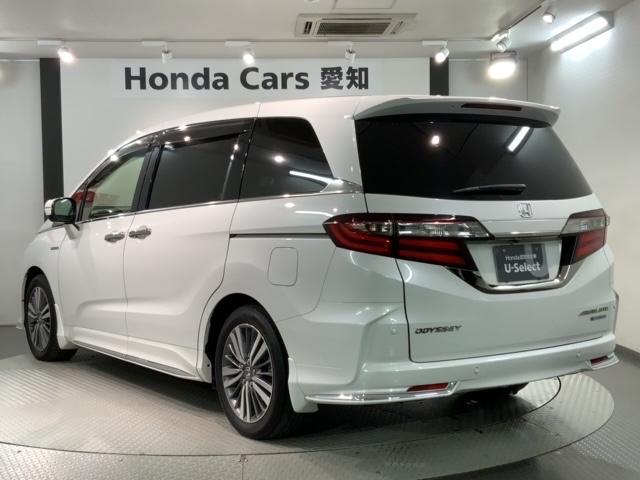 オデッセイハイブリッド ハイブリッドアブソルート・ＥＸホンダセンシング　最長５年保証　ナビ　Ｒ席モニター　マルチビュカメラ　ＣＤ　ＤＶＤ　ＢＴオーディオ　音楽録音　ＴＶ　アルミ　ＬＥＤヘッド　シートヒ－タ－　パワーシート　ワンオーナー　禁煙　障害物センサー　両側電動ドア（43枚目）
