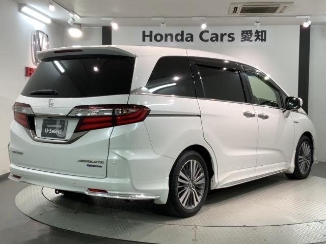 オデッセイハイブリッド ハイブリッドアブソルート・ＥＸホンダセンシング　最長５年保証　ナビ　Ｒ席モニター　マルチビュカメラ　ＣＤ　ＤＶＤ　ＢＴオーディオ　音楽録音　ＴＶ　アルミ　ＬＥＤヘッド　シートヒ－タ－　パワーシート　ワンオーナー　禁煙　障害物センサー　両側電動ドア（45枚目）