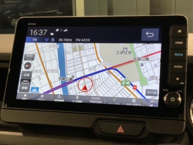 N-BOXカスタム ターボ ホンダセンシング 新車保証継承 禁煙 当社デモカー ナビ CD DVD BTオーディオ Rカメラ TV アルミ LEDヘッド シートヒ-タ- クルコン 障害物センサー 両側電動スライドドア ETC(6枚目)