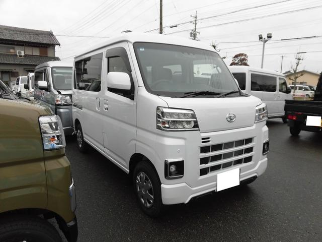 ハイゼットカーゴ クルーズ　６．８インチスマホ連動ディスプレーオーディオ　前後ドラレコ　寒冷地仕様　４ＷＤ　スマートキー　Ａストップ　届出済未使用車（3枚目）