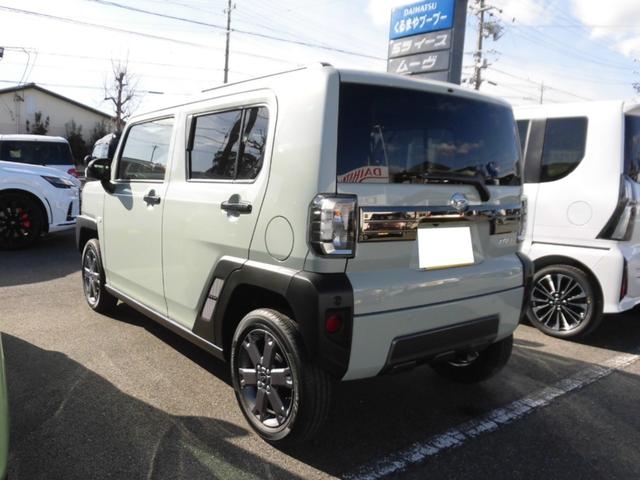 タフト G ダーククロムベンチャー 届出済未使用車 オーディオレス クリソナ 衝突軽減ブレーキ 衝突安全ボディ Aストップ オートクルーズコントロール スマートキー LEDヘッドライト ATハイビーム スカイルーフ ルーフレール ABS(4枚目)