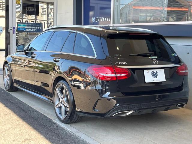 Cクラスステーションワゴン C200 ステーションワゴン スポーツ レーダーセーフティパッケージ 黒革シート シートヒーター アダプティブクルコン ブラインドスポットアシスト ヘッドアップディスプレイ エアサス 純正ナビ バックカメラ パワーバックドア 禁煙 ETC(18枚目)