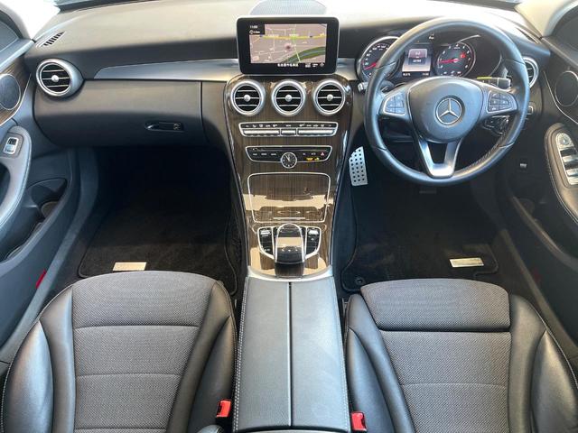 Ｃクラス Ｃ２００アバンギャルド　レーダーセーフティパッケージ　ベーシックパッケージ　純正ナビ　バックカメラ　Ｂｌｕｅｔｏｏｔｈ　フルセグ　キーレスゴー　シートヒーター　アダプティブクルコン　ブラインドスポットアシスト　パドルシフト（2枚目）