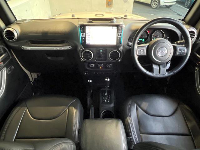 ジープ・ラングラーアンリミテッド サハラ 黒革シート ALPINE製BIGX9型ナビ バックカメラ フルセグ Bluetooh クルーズコントロール オートライト ALPINEオーディオシステム 純正18インチAW ダウンヒルアシスト 禁煙車(2枚目)