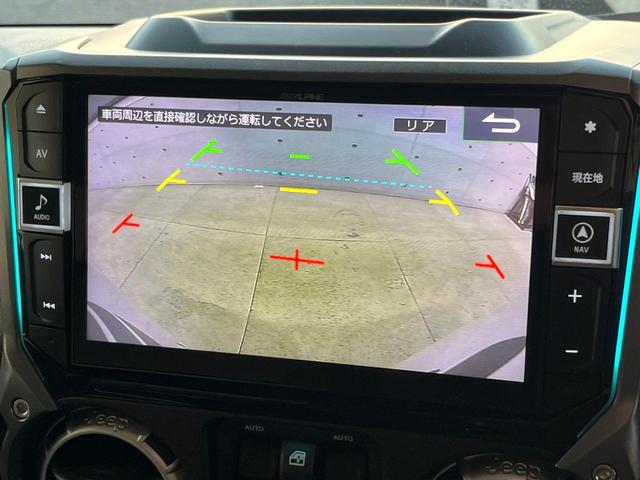 ジープ・ラングラーアンリミテッド サハラ 黒革シート ALPINE製BIGX9型ナビ バックカメラ フルセグ Bluetooh クルーズコントロール オートライト ALPINEオーディオシステム 純正18インチAW ダウンヒルアシスト 禁煙車(5枚目)