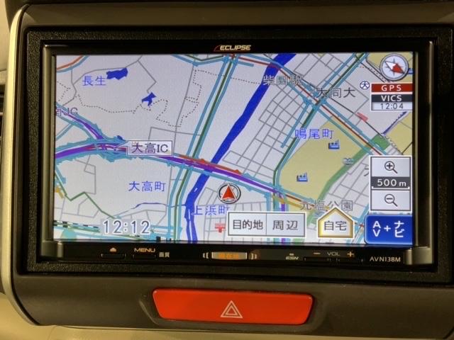 N-BOX G SSパッケージ 1年保証 社外ナビ ワンセグ Rカメラ シ-トヒ-タ- ETC VSA スマ-トキ- 盗難防止装置 整備記録簿 ベンチシ-ト ドアバイザ- Wエアバッグ AAC(6枚目)