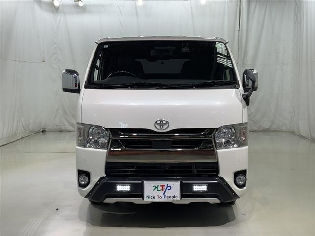 ハイエースバン スーパーGL ダークプライムII 衝突被害軽減システム メモリーナビ フルセグ バックカメラ ETC ドラレコ CD ミュージックプレイヤー接続可 LEDヘッドランプ スマートキー キーレス 4WD ディーゼル(3枚目)