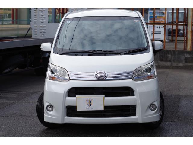 ムーヴ カスタム　Ｘ　ワンオーナー　ディスチャージヘッド　フォグ　プッシュスタート　社外アルミ　純正アルミ＋スタッドレスタイヤセット　オートエアコン　全車検点検整備記録簿　リアルーフスポイラー　純正マット＆ドアバイザー（4枚目）