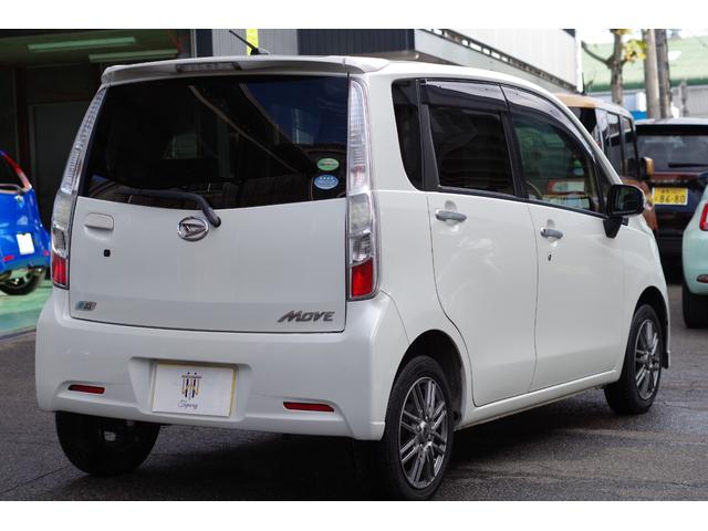 ムーヴ カスタム　Ｘ　ワンオーナー　ディスチャージヘッド　フォグ　プッシュスタート　社外アルミ　純正アルミ＋スタッドレスタイヤセット　オートエアコン　全車検点検整備記録簿　リアルーフスポイラー　純正マット＆ドアバイザー（14枚目）