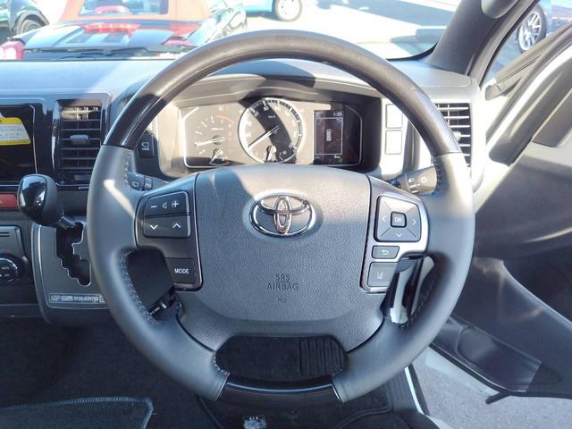 ハイエースバン ロングスーパーGL ダークプライムS アラウンドビューカメラ LEDヘッドデジタルインナーミラー 両側電動スライド Wエアバッグ 100V電源 Wエアコン リアヒーター ハーフレザー ブラックインテリアスマートキー2個(19枚目)