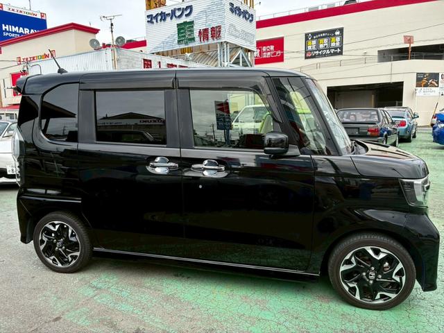 N-BOXカスタム G・Lターボホンダセンシング ターボ ナビTV BTオーディオ 禁煙車 両側電動スライド バックカメラ スマートキー2個 ETC パドルシフト マットバイザー リアスポ USB 新車取説保証書(5枚目)