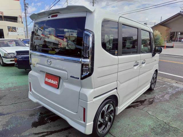 フレアワゴンカスタムスタイル XT ハイブリッドTURBO 現行モデル 1オーナー禁煙 ナビTV BTオーディオ ETC 360カメラ ヘッドアップディスプレイ パドルシフト シートヒーター USBポート アダプテイブクルーズ エアロ(4枚目)