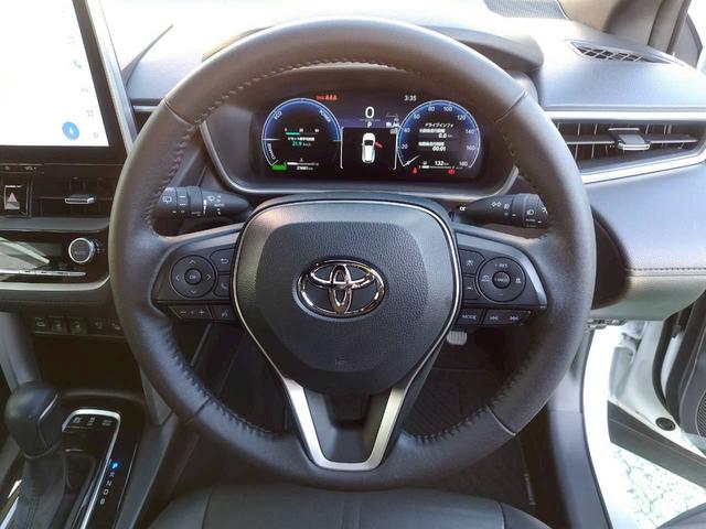 カローラクロス ハイブリッド Z 禁煙 ナビTV BTオーディオ ETC・スペアキー アラウンドビューバックカメラ シートヒーター左右 LEDヘッド パワーバックドア D席パワーシート ハーフレザー 2.0ETC レーダークルコン(13枚目)