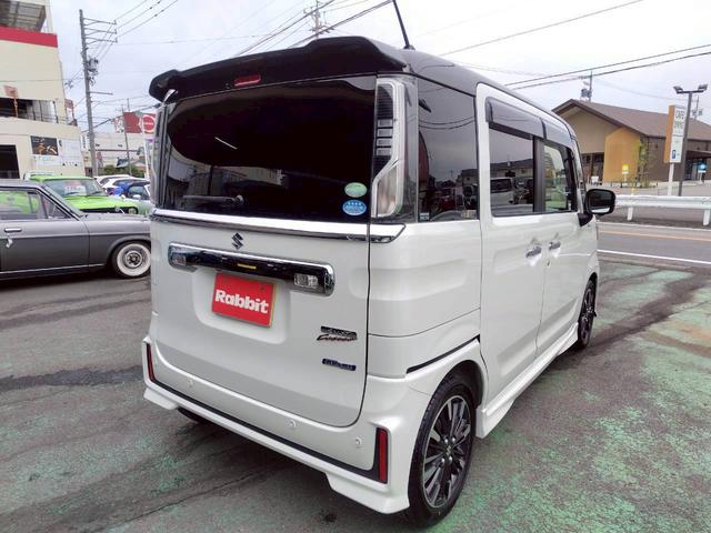 スペーシアカスタム ハイブリッドXSターボ パイオニアナビtv BTオーディオ CD DVD D席シートヒーター クルコン アラウンドビューモニター LEDヘッド スマートキ-2個 マットバイザー エアロ 新車取説保証書(4枚目)