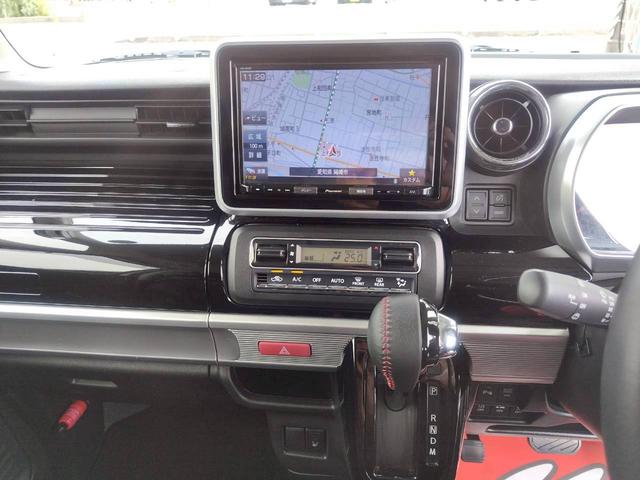 スペーシアカスタム ハイブリッドXSターボ パイオニアナビtv BTオーディオ CD DVD D席シートヒーター クルコン アラウンドビューモニター LEDヘッド スマートキ-2個 マットバイザー エアロ 新車取説保証書(10枚目)