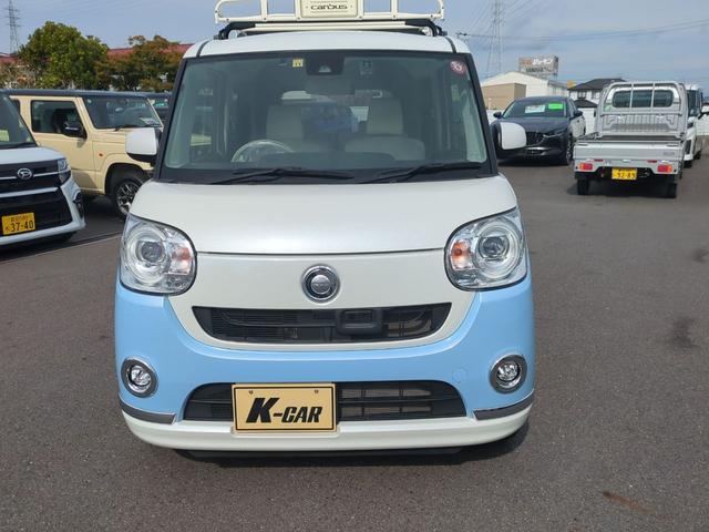 ムーヴキャンバス Ｇメイクアップ　ＳＡＩＩ　ＥＴＣ　バックカメラ　両側電動スライドドア　ＴＶ　衝突被害軽減システム　ＬＥＤヘッドランプ　スマートキー　アイドリングストップ　電動格納ミラー　ベンチシート　ＣＶＴ　盗難防止システム　ＡＢＳ　ＥＳＣ（3枚目）