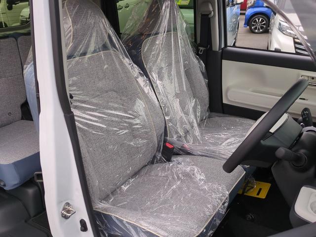 ムーヴキャンバス ストライプスG 全周囲カメラ 両側電動スライドドア TV クリアランスソナー 衝突被害軽減システム LEDヘッドランプ スマートキー アイドリングストップ 電動格納ミラー シートヒーター ベンチシート CVT(10枚目)