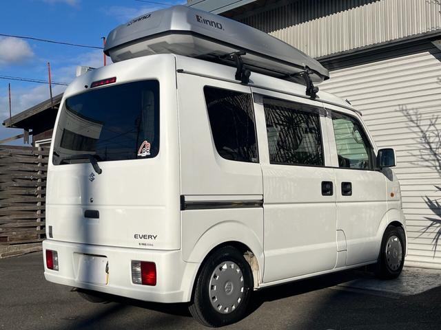エブリイ ジョインターボ　ハイルーフ　軽キャン　車中泊　テーブル　可動式室内　フルフラット　ＴＶナビ　オーディオ　ＡＣコンセント２つ　サイドオーニング（4枚目）