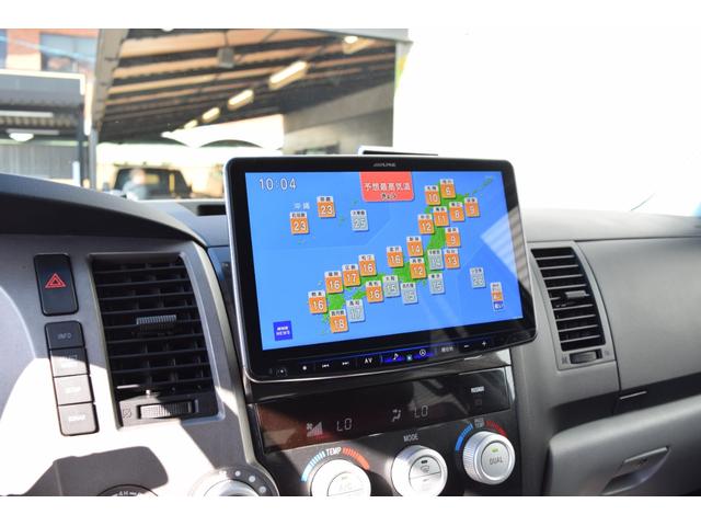 タンドラ クルーマックス　リミテッド　４ＷＤ　レザーシート　リフトアップ　ＹＡＫＩＭＡキャリア　Ｎ－ＦＡＢチューブサイドステップ　ヒッチメンバー　アルパインナビ　フルセグＴＶ　Ｂｌｕｅｔｏｏｔｈ対応　バックカメラ　ＪＢＬサウンド（40枚目）