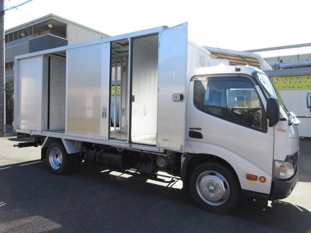 デュトロ アルミバン 標準ロング ボトルカー 内寸117x171x171(後部) 準中型免許 工作車ベース 作業車ベース AT 3t積載 TKG-XZU650M 最大積載量3000キロ 車両総重量6525キロ(9枚目)