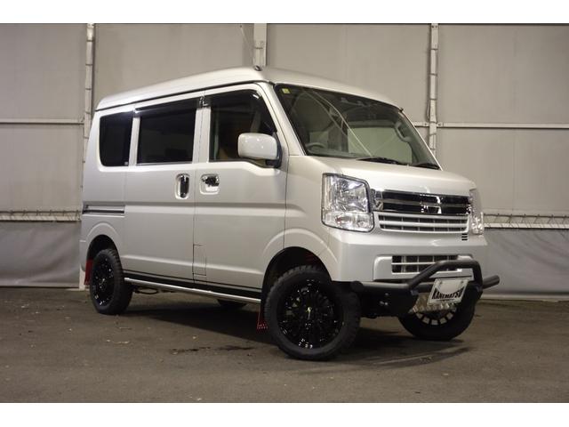 エブリイ ジョインターボ　アゲバン　４ＷＤ　しし狩　スキッドプレート　リフトアップ　１４アルミ　オープンカントリー新品　レトロブラウンシートカバー　純正ディスプレイオーディオ　ＤＶＤビデオ　バックカメラ　ワンオーナー（6枚目）