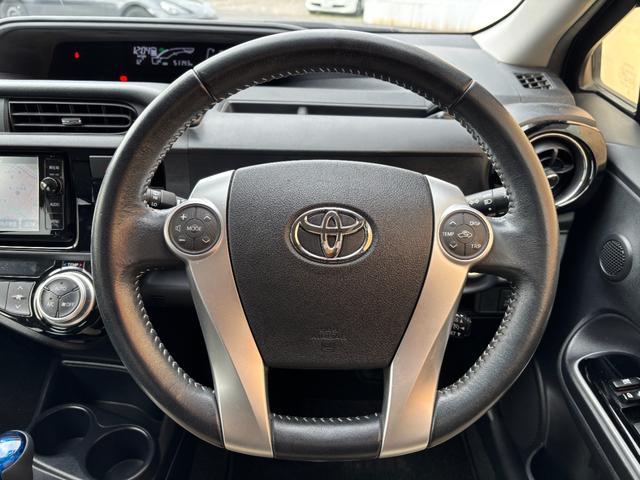 アクア Ｇブラックソフトレザーセレクション　純正ＳＤナビ　Ｂｌｕｅｔｏｏｔｈオーディオバック　モニター　地デジ　フルセグＴＶ　ＣＤ再生　ＤＶＤ再生　ＥＴＣ車載器　スマートキー×２　１６インチ社外アルミホイール（37枚目）