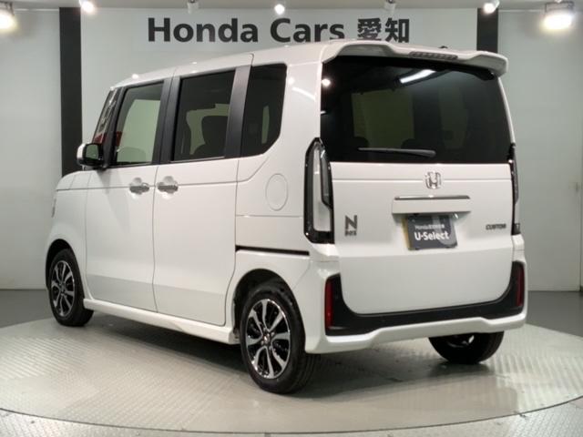 N-BOXカスタム コーディネートスタイル HSENSING新車保証試乗車ワンオーナー オートクルーズ フルフラット フルセグ対応 W電動ドア シートヒータ LED ESC リアカメラ ETC 整備記録簿 ベンチシート エアコン USB ABS(48枚目)